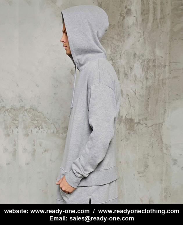 Double Hem Custom Longline Hoodie