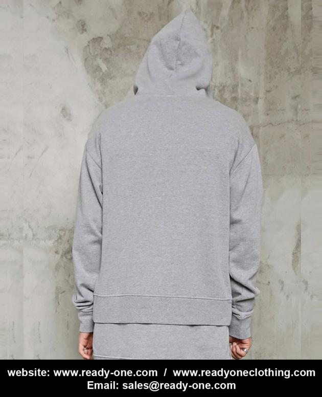 Double Hem Custom Longline Hoodie