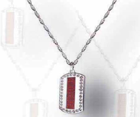 Scrolling text led display pendant