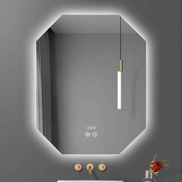 Wholesale Modern Design Grey Multi Shape Bathroom Smart Mirror Bathroom Mirror Wall Mounted Led Bath