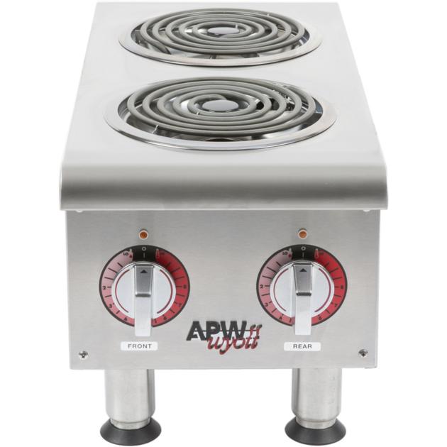 APW Wyott EHPi Dual Burner Countertop Electric Range - 208V
