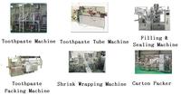 Toothpaste machine,  Laminated toothpaste tube machine, toothpaste filling machine, 