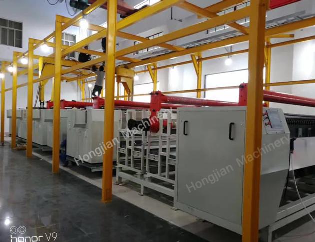 Automatic electroplating production line for the rotogravure cylinder