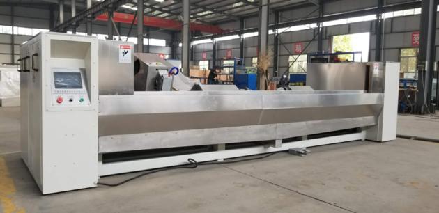 Chrome polishing machine for the rotogravure cylinder