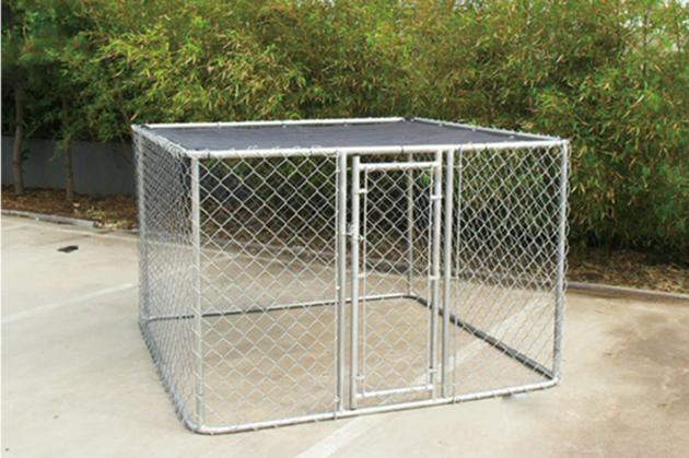 CHAIN-LINK DOG KENNEL/RUN/CAGE/ FENCE 7.5'X7.5'X4'