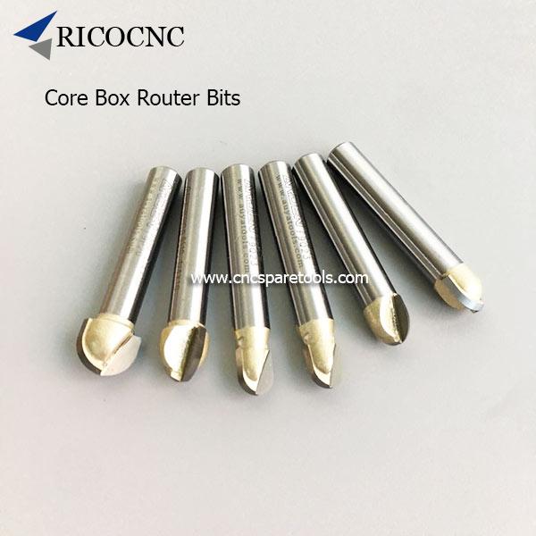 Cove Box Router Bits CNC Core Box Cutters Round Nose Bits for Cove Grooving
