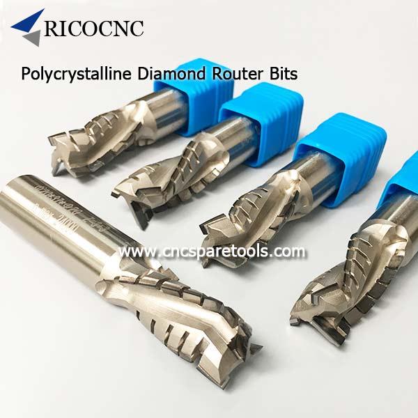 Polycrystalline Diamond Router Bits PCD Cutting Tools for CNC Nesting
