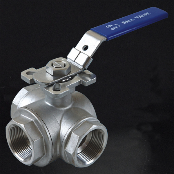 R424 2 Pieces Three Way Ball Valve