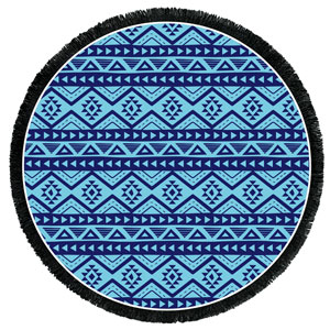 wholesale Bohemian round beach towel with black tassels
