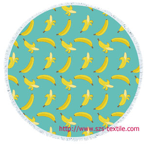 banana round beach towel wholesale