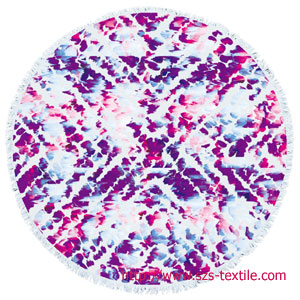 Doomsday round beach towel with tassels