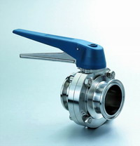 sanitary clamped butterfly valve