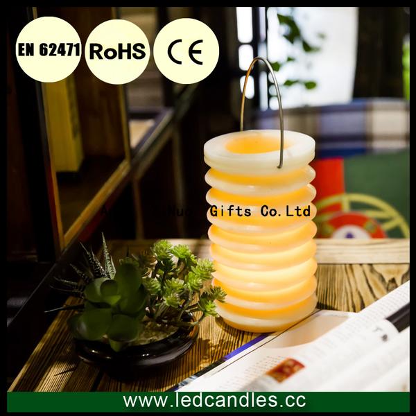 LED lantern candle like basket, flickering candles