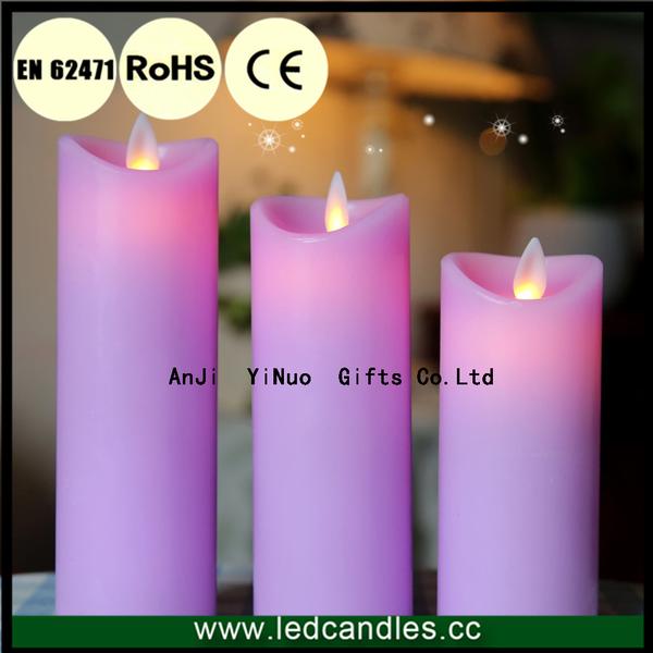 Electric Moving Flame Wick LED Candle Set, Candle with Timer