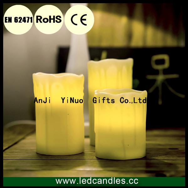 Set of 3 LED flameless led candle   With REMOTE CONTROL