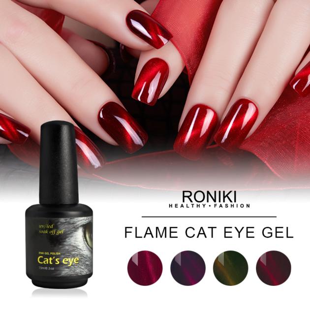 RONIKI Hot Flame Cat Eye Gel Polish