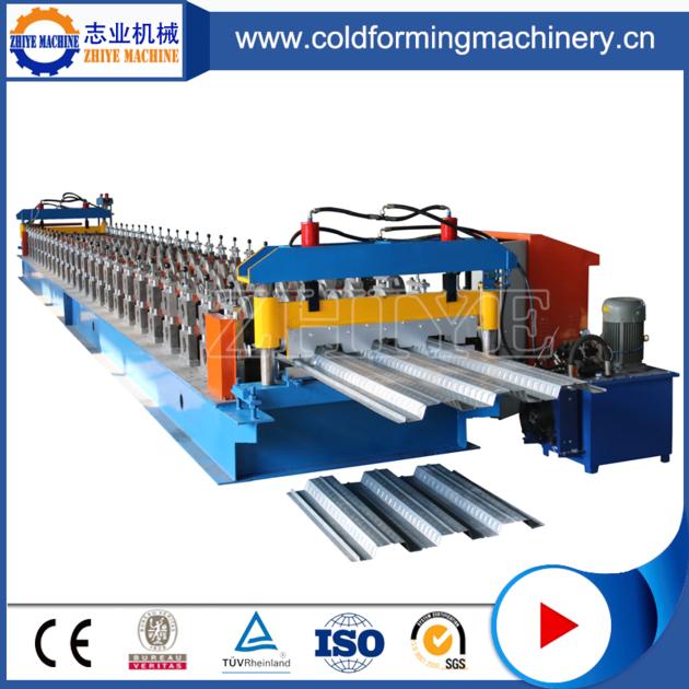PLC Controlled Aluminium Decking Floor Roll Forming Machine