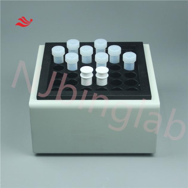 Heat block for trace element detection of graphite anode materials in lithium batteries, matched wit