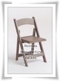 grey wooden folding chair