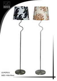 Floor lamp with fabric shade