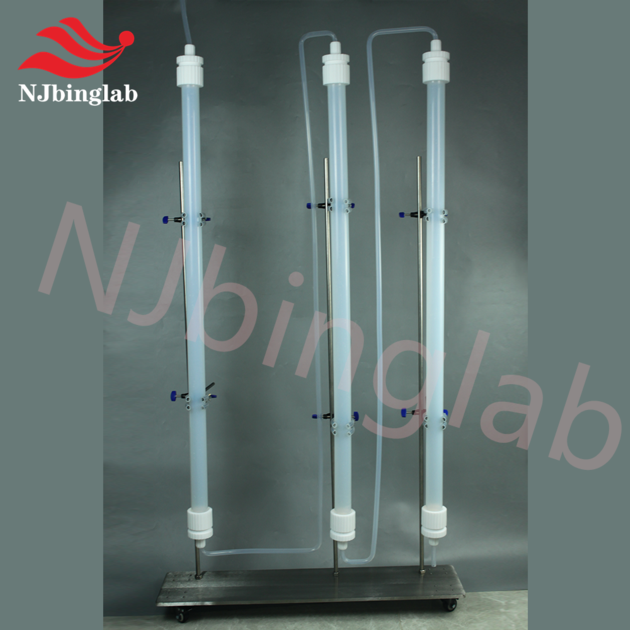 Teflon filter column resistant to strong acid and alkali corrosion, semi transparent 