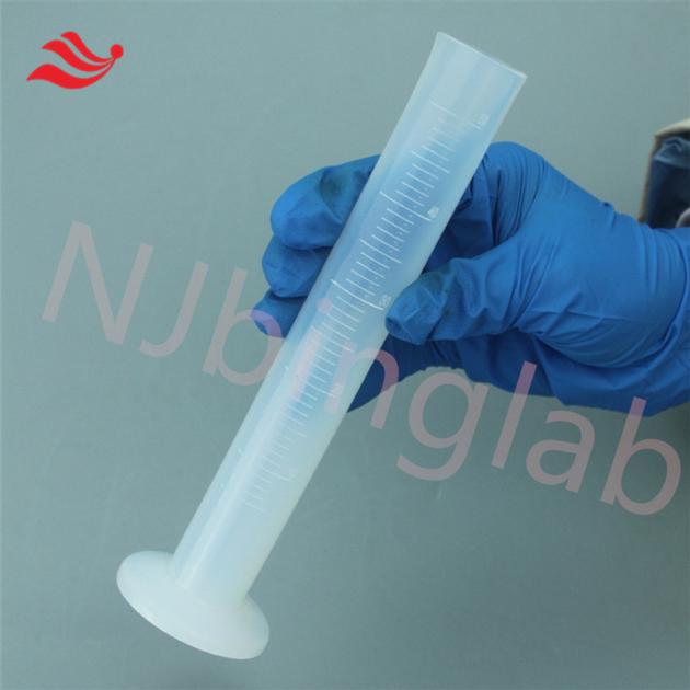 PFA graduated cylinder for biopharmaceutical use, the inner wall is smooth and non-adhesive
