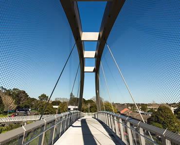 stainless steel suspension bridge railing mesh