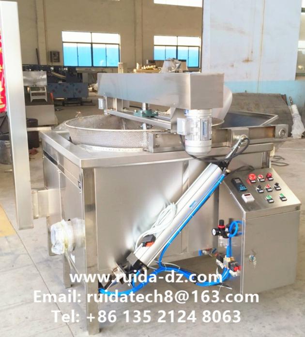 Snack fryer for food industry
