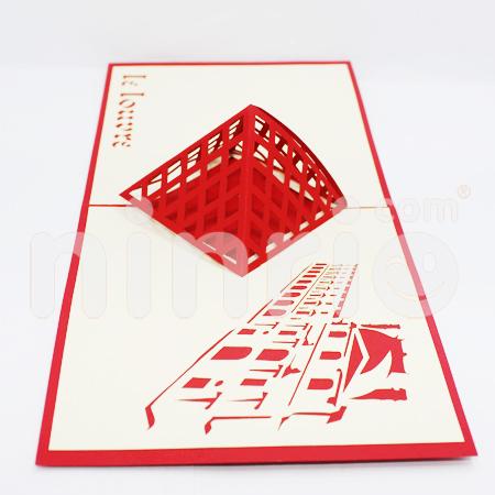 Louvre 3d pop-up card