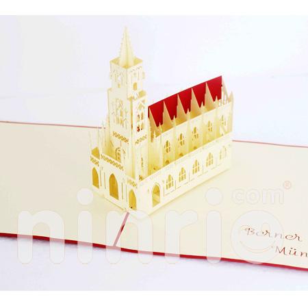 Berner church 3d pop-up card