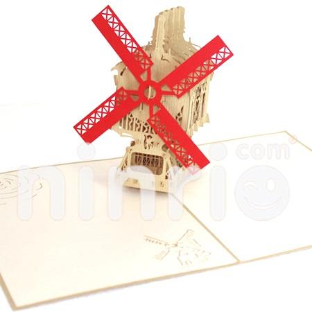 Windmill 3d pop-up card