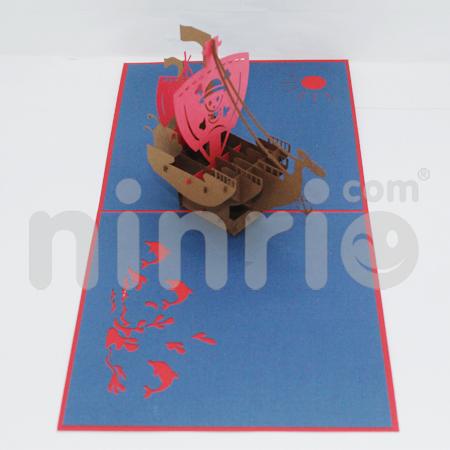 Virking Ship 3d Pop Up Greeting