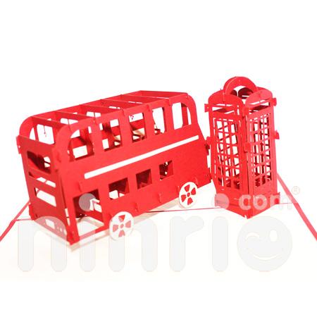 Bus Amp Telephone 3d Pop Up