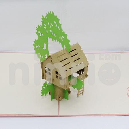 Tree House 3d Pop Up Card