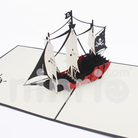 Pirate Ship 3d Pop Up Card