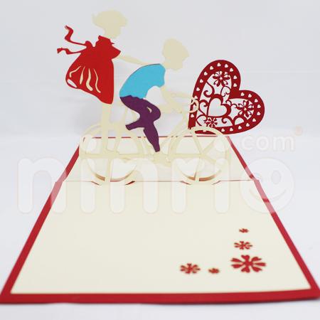 Love bike 3d pop-up card