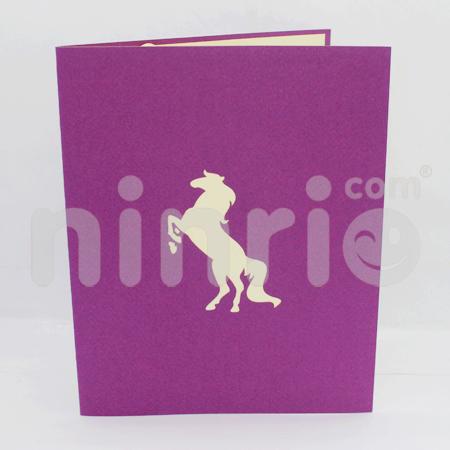 Eight Horse 3d Pop Up Card