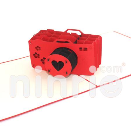 Camera 3d pop-up card