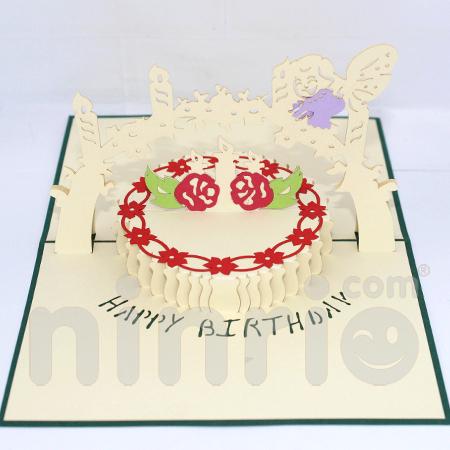 Birthday Cake 3d Pop Up Card