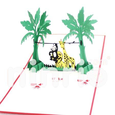 Happy forest 3d pop-up card