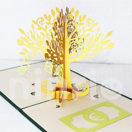 Lucky tree 3d pop-up card