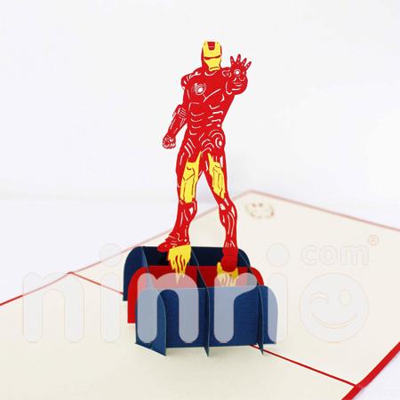 Iron man 3d pop-up card