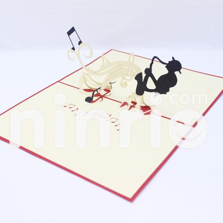 Music Jazz 3d Pop Up Card