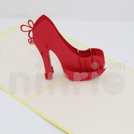 High Heel 3d Pop Up Card