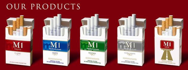 M1 range of Cigarettes