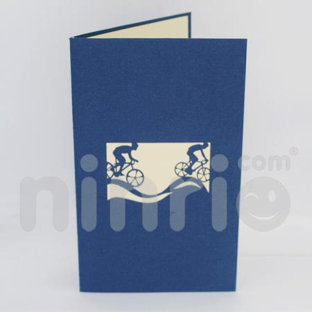 Cyclist Team 3d Pop Up Card