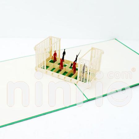 Football match 3d pop-up card