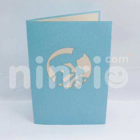 Cyclist 3d Pop Up Card