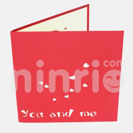 Two Heart 3d Pop Up Card