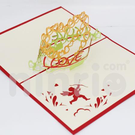 I love you 3d pop-up card